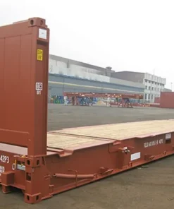 Contenedor de envío Flat Rack “Cargo Worthy” (CW) usado de 40 pies