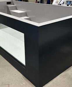 Piscina de polipropileno de 6,5 mx 2,5 m con ventana de 4 m