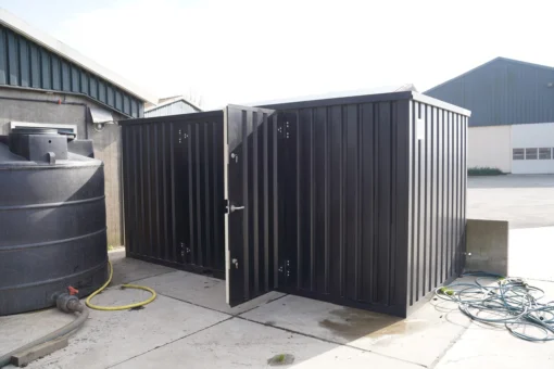 Contenedor de almacenamiento de 5 x 2 metros – con puerta doble en el lado largo - Imagen 4