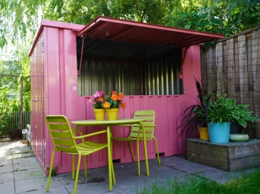 Contenedor Barra Desmontable XL 3×2 m Rosa RAL 3015 - Imagen 2